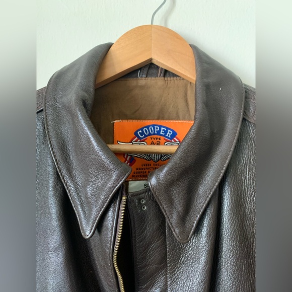 Cooper // VTG A2 Genuine Leather Bomber Jacket - Picture 3 of 15